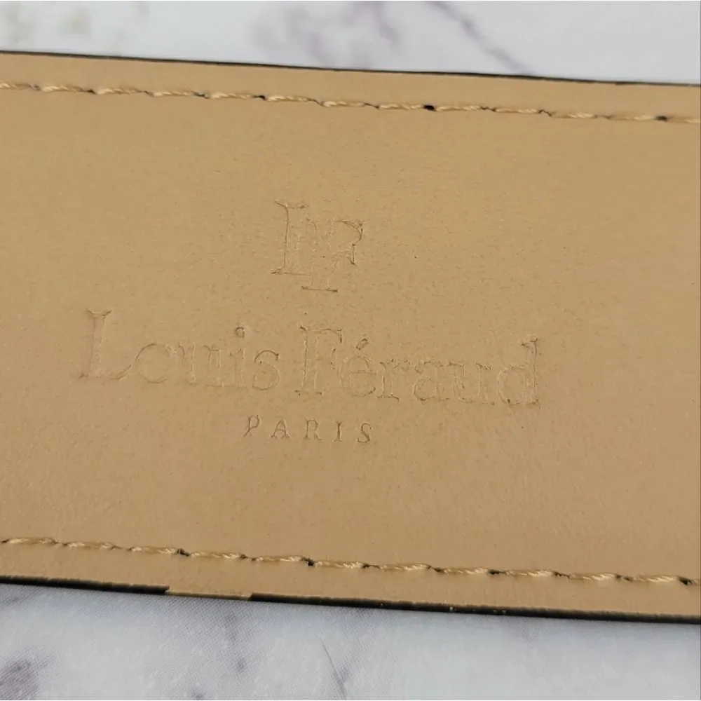 Louis Feraud Paris Classic Black Leather Belt